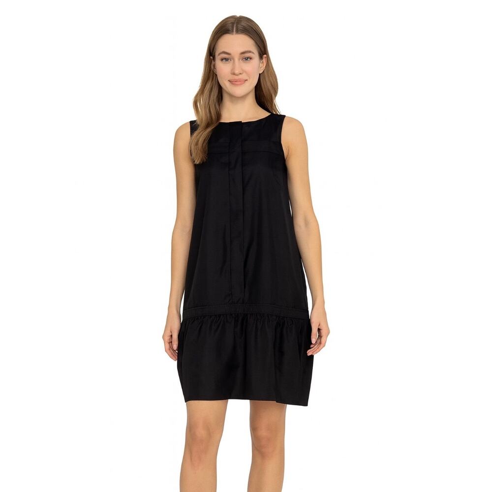Sinclaire Women's Black Sheath Cross Band Hem Mini Sleeveless Dress Casual LBD 6